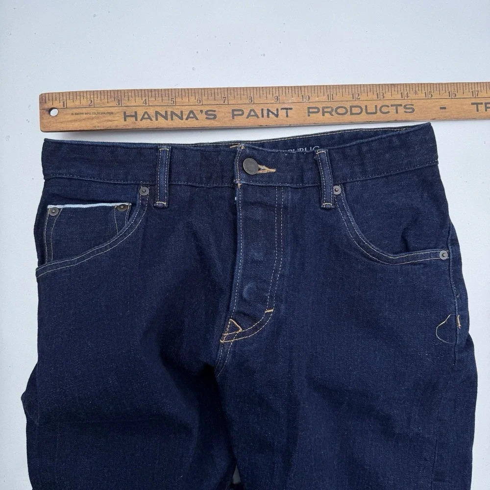 Banana Republic Jeans Mens 30X32 Trooper Fit Selvedge White Oak Cone Denim USA